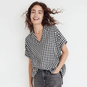 Madewell Swenson Popover Shirt in Double-Faced Gingham